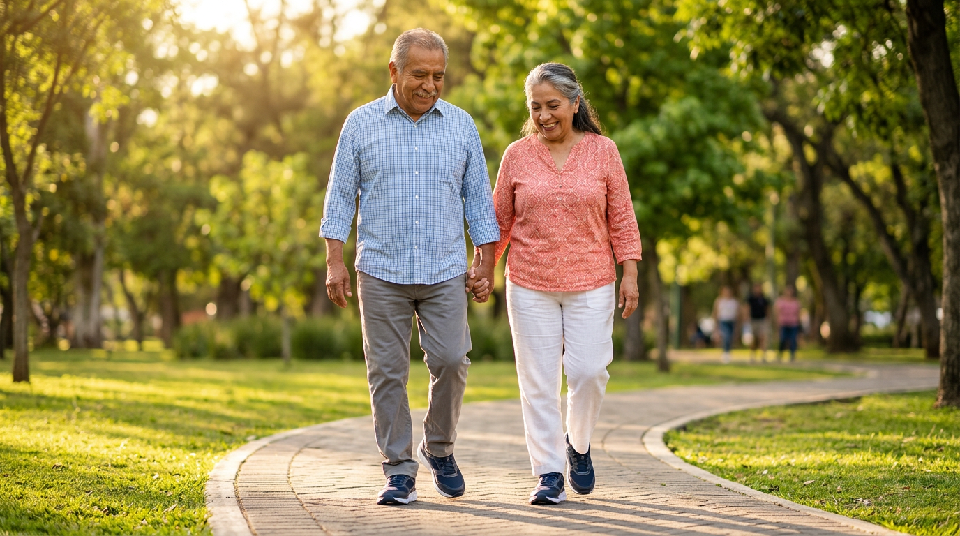 Pareja caminando con ComfortStep
